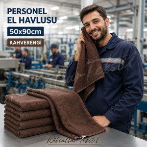 Personel El Havlusu 50x90cm Kahverengi